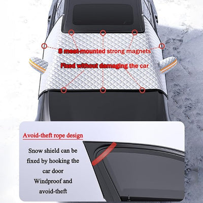 Car Windshield Snow Cover for Subaru Outback 2009-2019 2020 2021 2022 2023, Thicken Car Windscreen Cover Winter Magnetic Windshield Frost Cover Side Window Rearview Mirror Protector,L