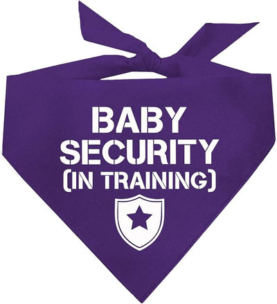 Baby Security in Training Baby Announcement Dog Bandana (Purple, OS 223)