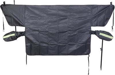 Snow Windshield Cover for Car - Heavy Duty Universal Windshield Cover with Side Window & Rearview Mirror Protector, Magnetic Winter Guard Against Ice, Snow, Frost & Hail, Fits Most Cars, SUVs, Trucks
