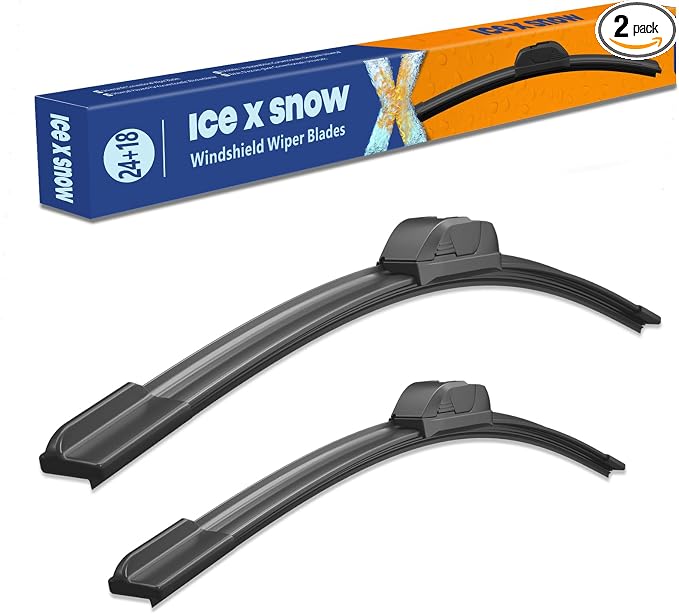 24"+18" Silicone Wiper Blades Oem Quality Premium All Seasons Windshield Wiper Blades (Pack of 2)