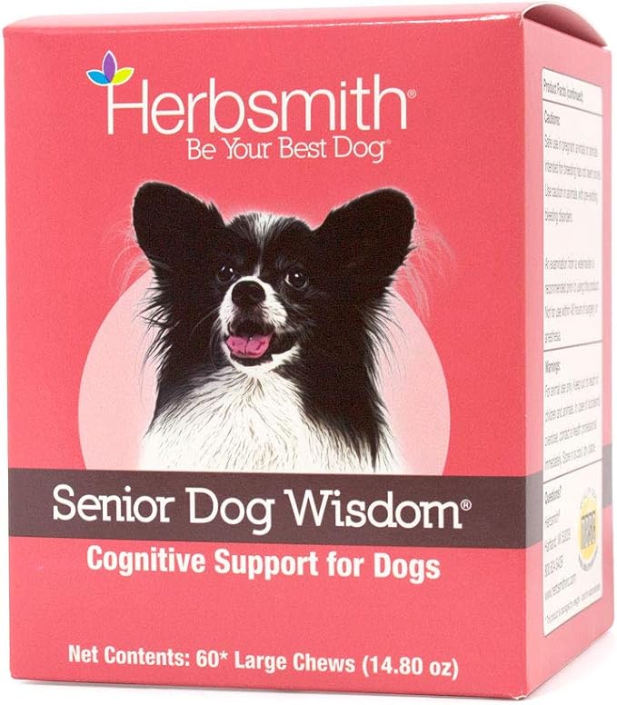 Senior Dog Wisdom – Dog Dementia Supplement – DHA for Senior Dog Brain Health - Senior Supplement for Dogs- 60ct Large Chews