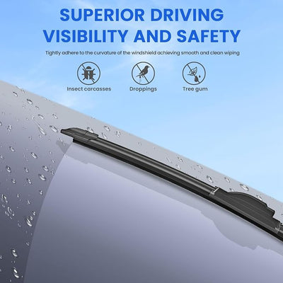 ANIKLUIM® 26 Inch+18Inch Windshield Wiper Blades Replacement for Toyota Camry 2012-2017 Honda Civic 2016-2021 Lexus GS350 2013-2018 Front Wipers,Original Factory Quality and Durable (Set of 2)