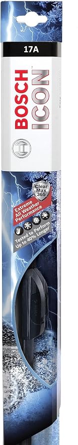 Bosch Automotive Bosch ICON 17A Wiper Blade, Up to 40% Longer Life* - 17" (Pack of 1)