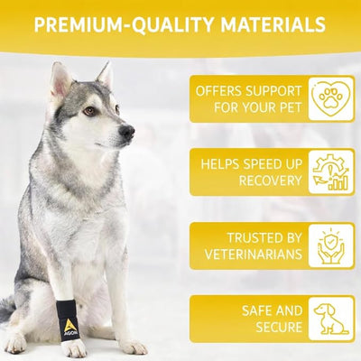 AGON® Dog Canine Front Leg Brace Paw Compression Wraps with Protects Wounds Brace Heals and Prevents Injuries and Sprains Helps with Loss of Stability Caused by Arthritis (XXS/XS)