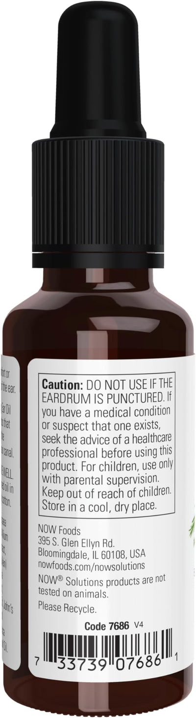 NOW Foods Solutions, Ear Oil, Soothing Herbal Blend, Great on Mild Discomfort or Irritation, 1-Ounce