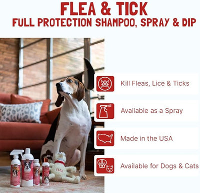 Bio-Groom Flea & Tick Dog Shampoo - Flea and Tick Prevention for Dogs, Cat Flea Treatment, Cruelty-Free, Made in USA, Natural Tick Repellent, Protein-Lanolin Shampoo - 32 fl oz 1-Pack