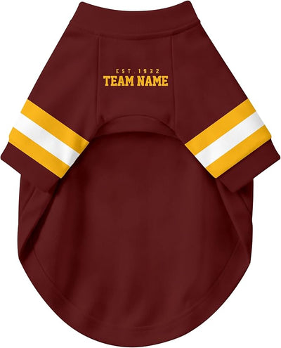 W Dog Clothes Jersey Style Personalized Pet T Shirt with Custom Name Number for Small Medium Large Dogs