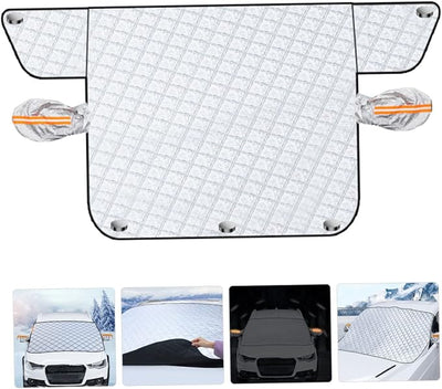 Car Snow Cover Snow Car Frost Car for Snow Hood Car Essentials Car Covers Sunscreen Car Windshield Sun Shade Car Shade Car Windscreen Car Snow Accessories Car Snow Shovel 5 Magnets
