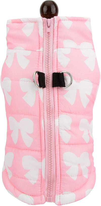 SMALLLEE_LUCKY_STORE New Various Pet XXS XS Cat Dog Soft Padded Vest Harness Small Toy Dog Clothes Pink Bow XL, Model: BFL052-Pink-XL