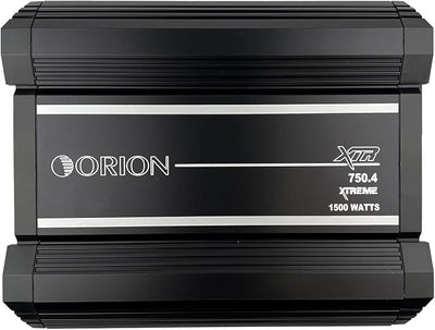 Orion XTR750.4 High Power Class A/B 4-Channel Amplifier, 750W RMS, 2/4 Ohm Stable, HP/LP Crossover, Bass Boost, MOSFET, Bass Knob, Made in Korea