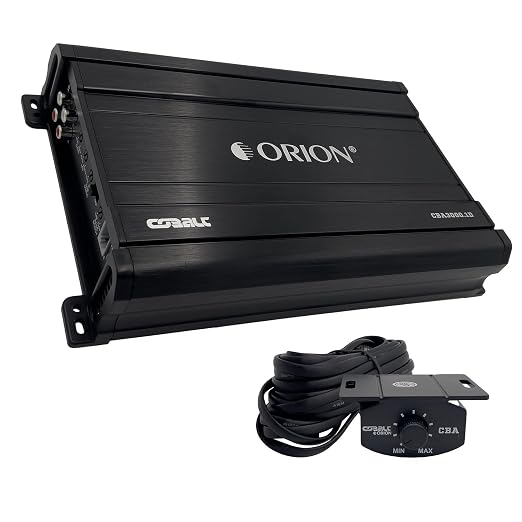 Orion Cobalt CBA3000.1D Monoblock 1-Channel Class D Amplifier for Car Subwoofer, 3000W Max, 800W RMS, 1/2/4 Ohm Stable, Adjustable Low Pass with Bass Boost, MOSFET Power Supply, Bass Knob Included