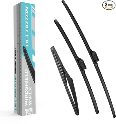 3-Piece Wiper Blades for Mazda CX-9 2017-2024 | Replacement for All-Season Front and Rear Original Equipment Windshield Wipers Set