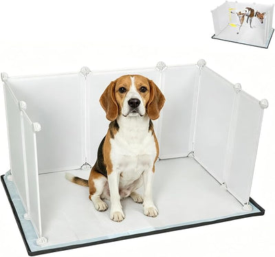 Dog Litter Box with High Walls,Pee Pad Holder Tray for Dog Potty