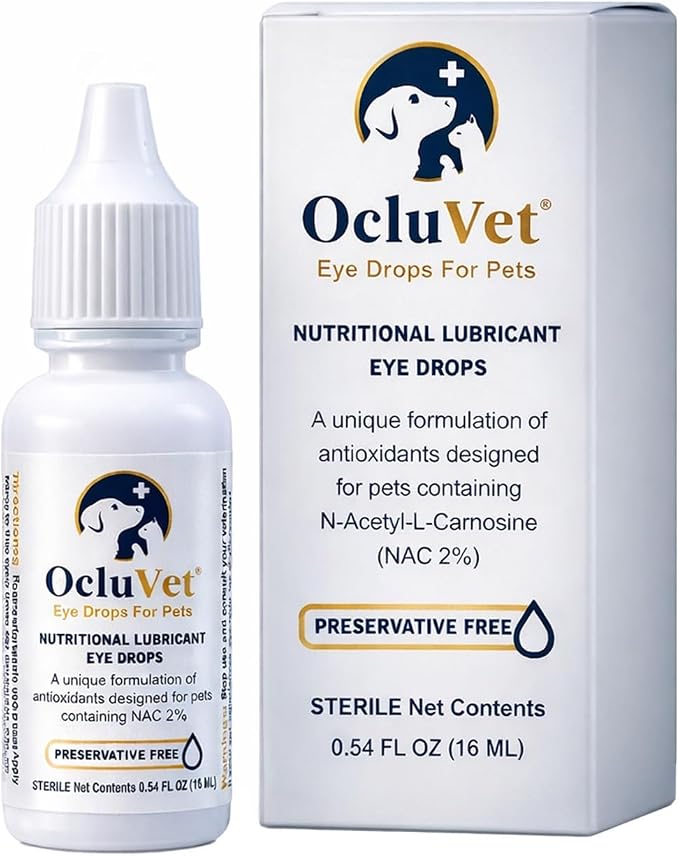 Eye Drops for Pets | Clinically Studied Antioxidants for Pets | Made in the USA | Includes 2% N-Acetyl-L-Carnosine (NAC) | 16mL