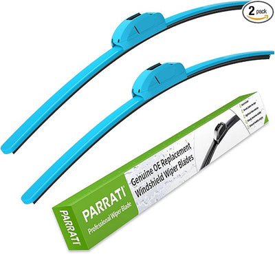 OEM QUALITY 16" + 16" PARRATI Premium All-Season Blue Windshield Wiper Blades (Set of 2)