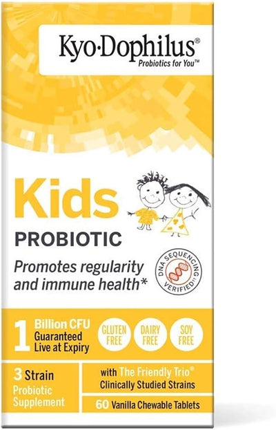 Wakunaga Kyo-Dophilus Kids Probiotic, Promotes Regularity and Immune Health*, 60 Tablets