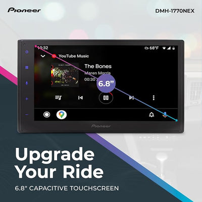 Pioneer DMH-1770NEX Double-DIN Digital Multimedia Receiver, Wired Apple CarPlay and Android Auto, 6.8” Capacitive Touchscreen