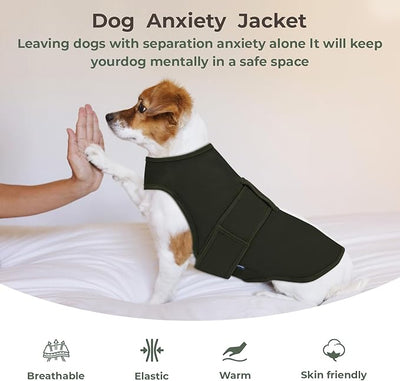 Dog Anxiety Vest Calming Jacket for Small Medium Large Dogs, Dog Shirt Wrap for Indoor Outdoor Fireworks, Thunder, Travel, Separation