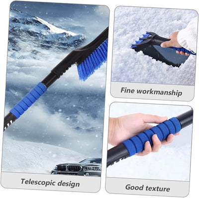 BESPORTBLE Detachable Snow Brush with Ice Scraper Durable Bristles for Efficient Snow Removal Compact Winter Accessory for Cars Suvs