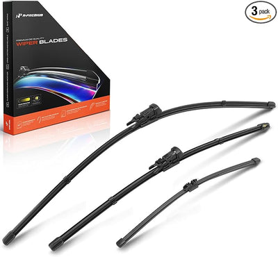 A-Premium 26"+20"+13" Windshield Wiper Blades Compatible with BMW X5 2019-2024, X6 2020-2024 - Front Rear Wipers Blade Set, TLP/FR_DH Arm Connector, with Wear Indicator & Towel (Pack of 3)