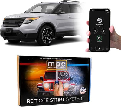 MPC Smartphone or OEM Remote Activated Remote Start Kit Compatible with 2011-2015 Ford Explorer-with T-Harness - Firmware Preloaded