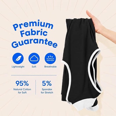 Dog Rear Leg Sleeve to Stop Lick, Dog Surgery Recovery Suit with Back Leg to Prevent Licking, Spay Suit for Female Dog, Potty-Friendly Dogs Onesie After Surgery, Pet Pants & Shedding Body Suit, Black