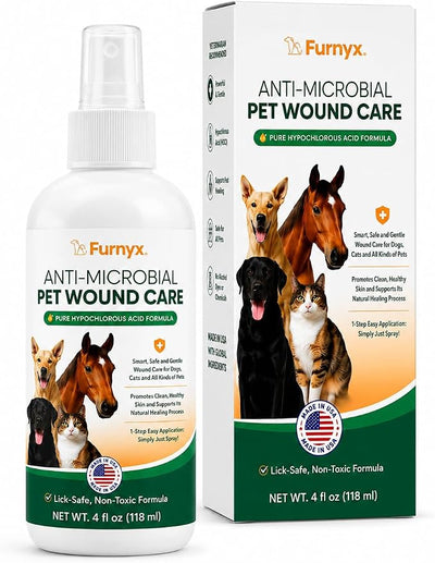 Sting-Free Wound & Skin Care Spray for Dogs, Cats & Pets | Vet-Grade Repair Mist for Cuts, Hot Spots, Rashes, Burns & Itch Relief | Non-Toxic, No Alcohol, Lick-Safe, No Residue (4 fl oz)