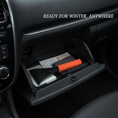 Glove Box Snow Shovel, Detachable PP Plastic Blade with EVA Grip Handle, Compact Vehicle Winter Tool for Car Trunk Storage (1 PC)