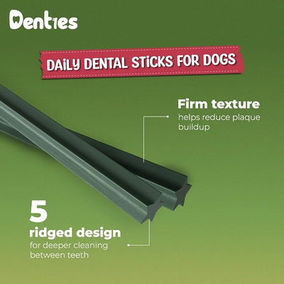 Dental Chews for Dogs–Dental Sticks for Large Dogs(Up to 75lbs), Dog Dental Treat Cleans Teeth, Freshen Breath, Reduce Plaque Tartar, Chicken Spirulina & Mint Recipe, 16 oz Pack, 22 Treats