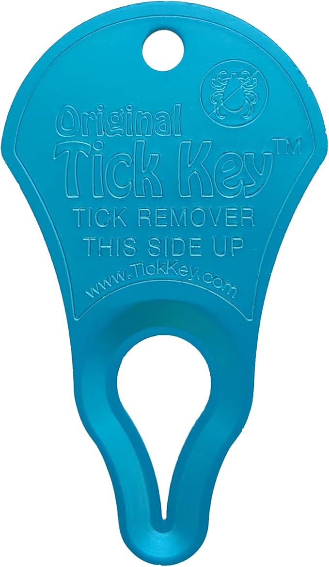 The Original Tick Key - Tick Detaching Device - Portable, Safe and Highly Effective Tick Detaching Tool (Blue)