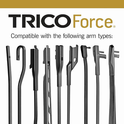 TRICO Force Wiper Blade 16 inch Fits Select Toyota, Hyundai, Dodge, Kia, Honda, Jeep, Chevrolet, Ford, Nissan, GMC (25-160)