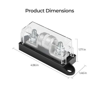Renogy 350A Class T Fuse Holder 250V AC/DC Fuse Block for Inverter and High- Power Appliances in Marine Boats, Cars, Trucks, RVs
