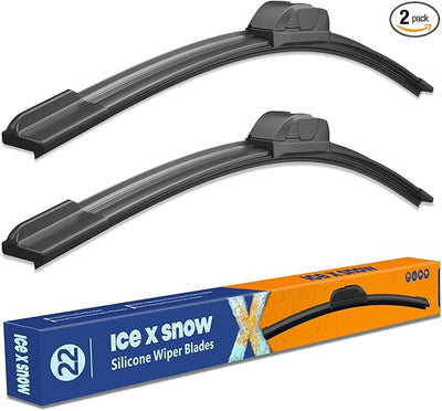 Silicone Wiper Blades 22 inch 2 Pack Replacement for 2024-2009 Ford F-150, 2023-2008 Expedition,2006-1999 Chevy Silverado,13-06 Impala,20-15 Tahoe Automative Replacement Windshield Wiper Blades