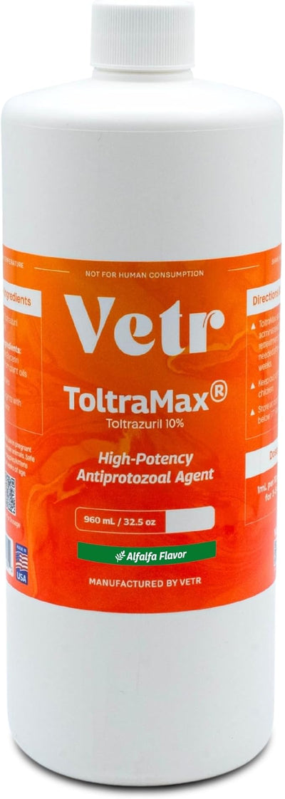 Toltrazuril 10.0% for Horses, Dogs, Cats, 960mL/32.4Ounce, for Non-Food Chain Animals, Alfalfa