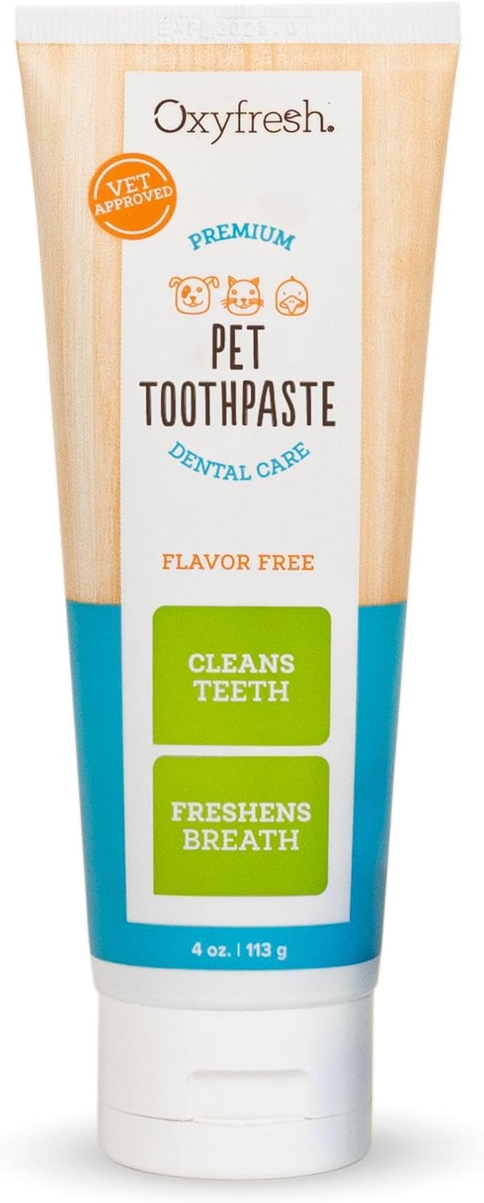 Professional Cat & Dog Toothpaste, Teeth Cleaning Gel for Plaque, Tartar & Bad Breath, Vet-Approved Pet Dental Care, 4 oz