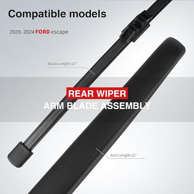 OTUAYAUTO Rear Windshield Wiper Arm Blade Set - Replacement for Ford Escape 2020-2024 OEM Factory Style Accessories