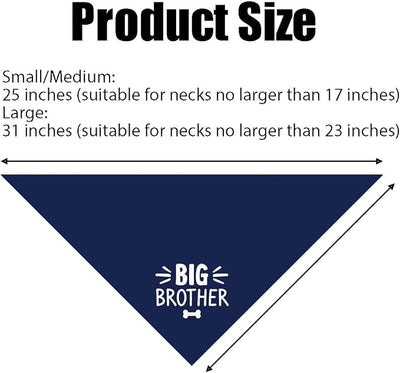 Big Brother Dog Bandana, Deep Blue Pet Dog Scarf Accessories, Pregnancy Announcement Big Brother Baby Reveal, Pet Dogs Triangle Scarf, Dogs Bandana for Small Medium