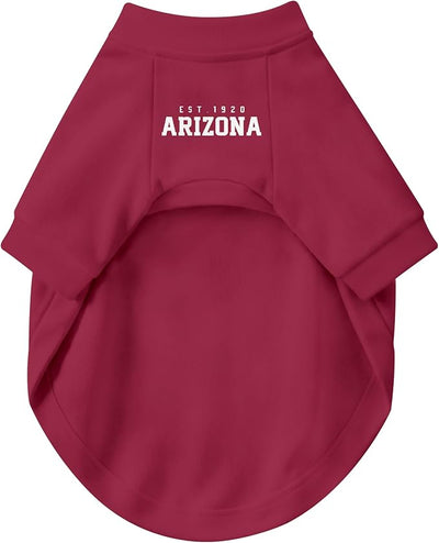 Arizona Dog Clothes Jersey Style Personalized Pet T Shirt with Custom Name Number for Small Medium Large Dogs
