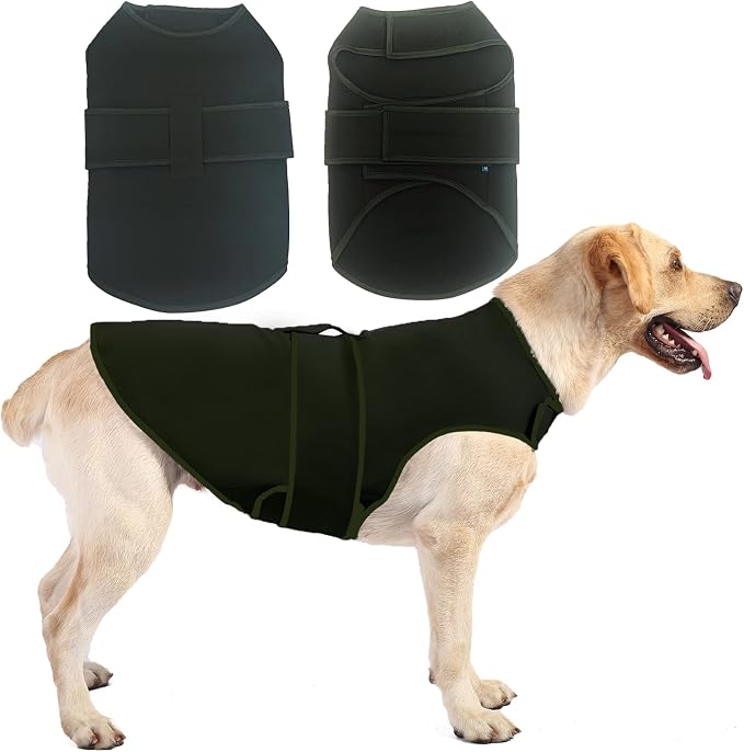 Dog Anxiety Vest Calming Jacket for Small Medium Large Dogs, Polyester Spandex Dog Shirt Wrap for Indoor Outdoor Fireworks, Thunder, Travel, Separation