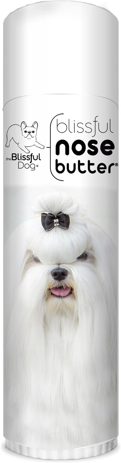 The Blissful Dog Maltese Nose Butter for Dry, Cracked Skin, Lick-Safe Dog Nose Balm with Moisturizing Shea Butter, Almond, Olive, and Essential Oils, Pet Supplies, Uncented, 0.50 oz.