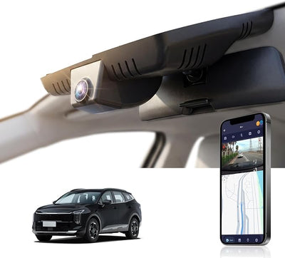OEM Style Front Dash Cam for Kia Sportage 2026 | Front 4K, 64GB Card, Hidden Design, Plug&Play, Easy Install, Loop Recording, G-Sensor, Free App