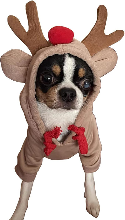 Pet Clothes Dogs Hoodie Sweatshirt - Elk Fruit Shape Cold Weather Clothes Costume Outfit for Puppy Cats Small MediumDog (m)