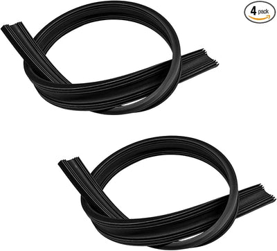 4 PCS Wiper Blade Refill, 24" Adjustable Boneless Rubber Windshield Wiper Strips, Frameless Insert Strips for Replacement Front & Rear Windscreen Wipers, Car Accessories