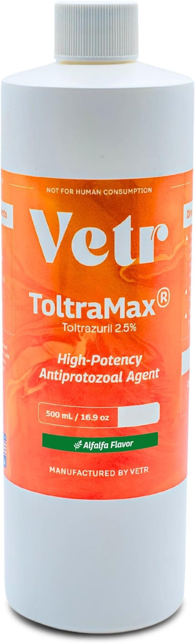 Toltrazuril 2.5% for Horses, Dogs, Cats, 500mL/16.9 Ounce, for Non-Food Chain Animals, Alfalfa