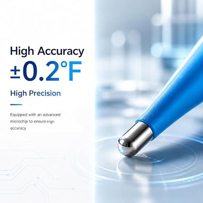 Digital Pet Thermometer for Accurate Fever Detection, Suitable for Cats/Dogs/Horse/Veterinarian, Waterproof Pet Thermometer, Fast and Accurate Measurements in 20 Seconds (Blue)