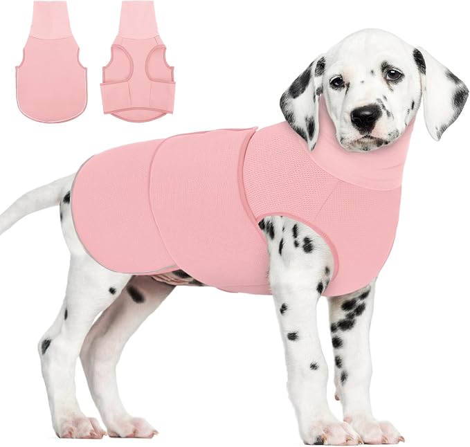 Dog Anxiety Calming Hoodie, Thunder Jacket for Dogs Anxiety, Breathable Calming Shirt for Fireworks, Thunder, Travel, Separation, Pet Hoodies for Noise Block & Ear Protection, XS
