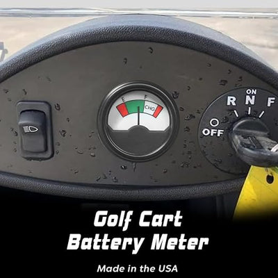 Prosport Performance Lighted 48V Golf Cart Battery Meter 2-1/16 Inch Illuminated State of Charge Gauge for Lead Acid Systems Club Car EZGO Yamaha RV Marine Dash Panel