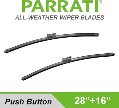 PARRATI® 28 Inch & 16 inch of High Performance Premium All-Season Automotive Replacement Front Windshield Wiper Blades for Toyota Prius Prius AWD-e Prius Prime,Easy DIY Install (Set of 2)
