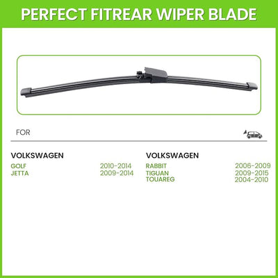 PARRATI® 13 Inch Rear Wiper Blade Replacement for 2010-2014 VW Golf 2009-2015 Tiguan 2009-2014 Jetta 2006-2009 Rabbit/2004-2010 Touareg,All-Season Windshield Wiper(13-V)
