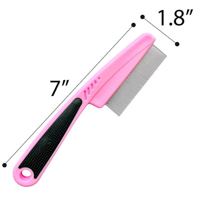 Flea Comb for Dogs and Cats, Fine-Toothed Pet Combs for Detangling or Dematting Face & Paws